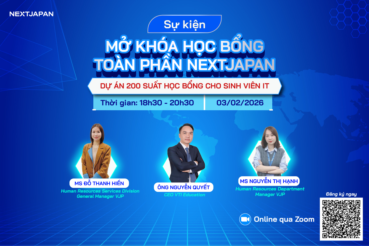Sự kiện NEXTJapan - Mở Khóa Học Bổng Toàn Phần NEXTJapan
